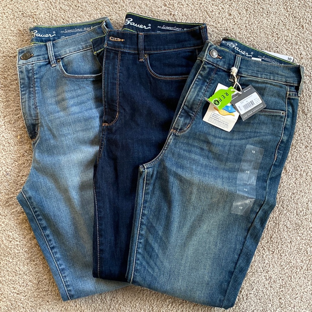 Bundle Eddie Bauer Slightly Curvy-High Rise Skinny Jeans